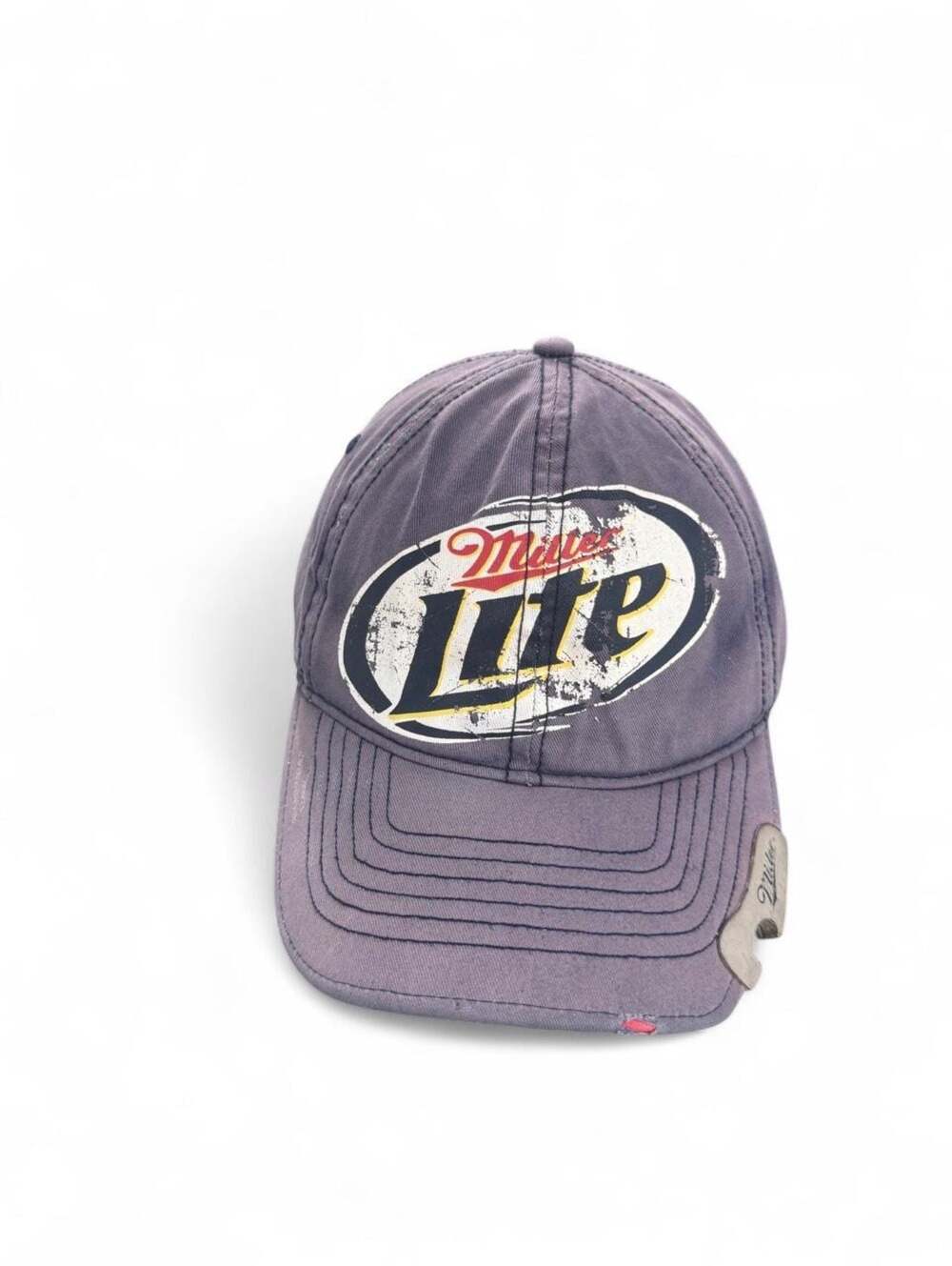Miller Lite Distressed Baseball Cap with Bottle Opener